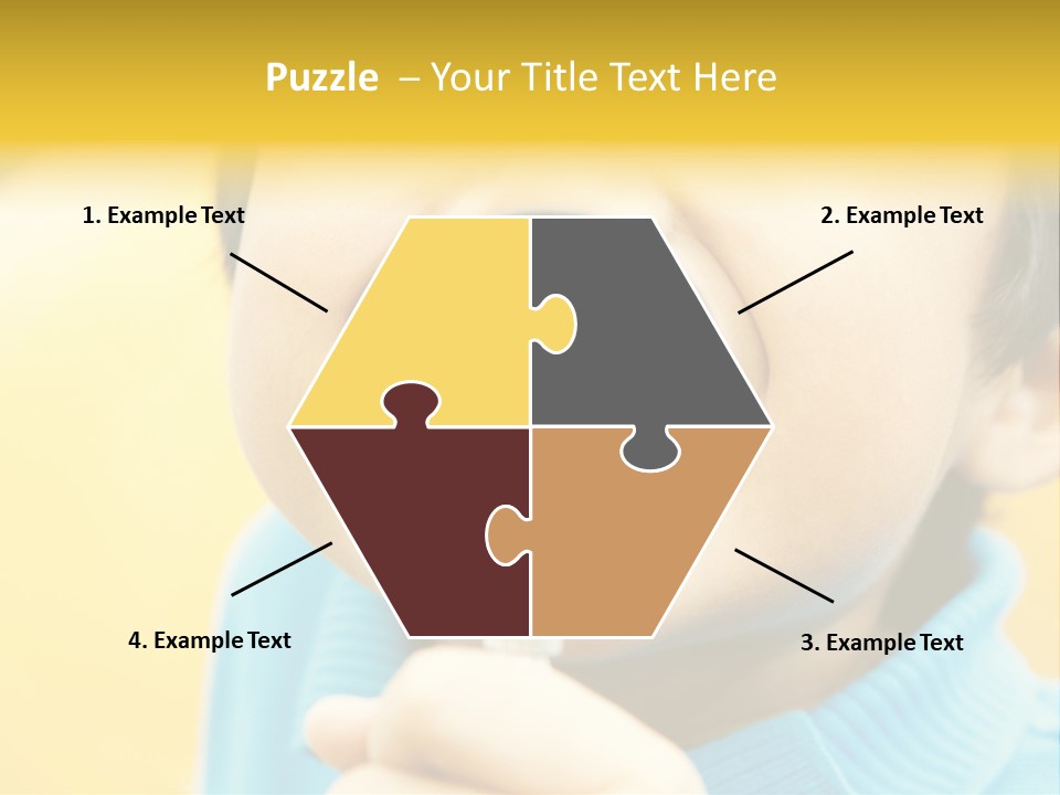 Childhood Closeup Teething PowerPoint Template