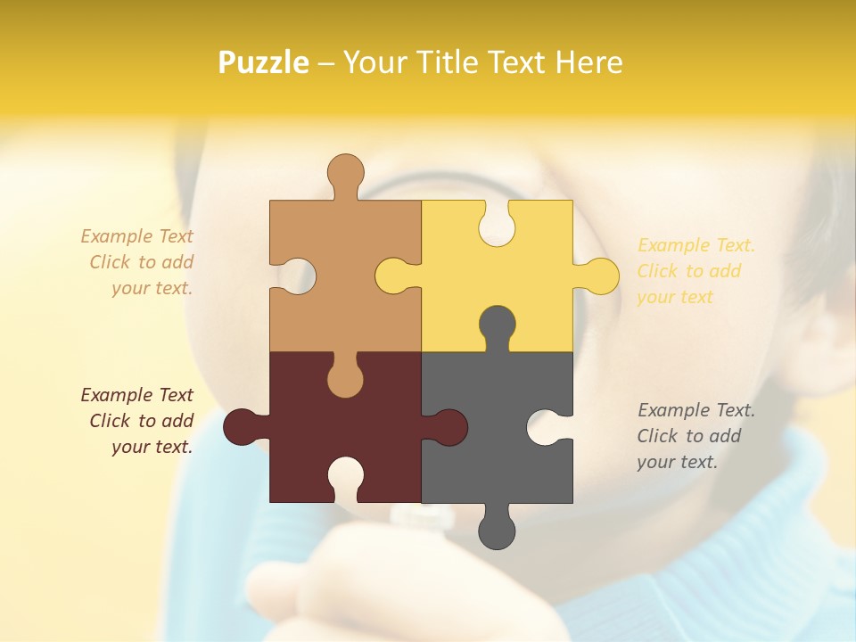 Childhood Closeup Teething PowerPoint Template