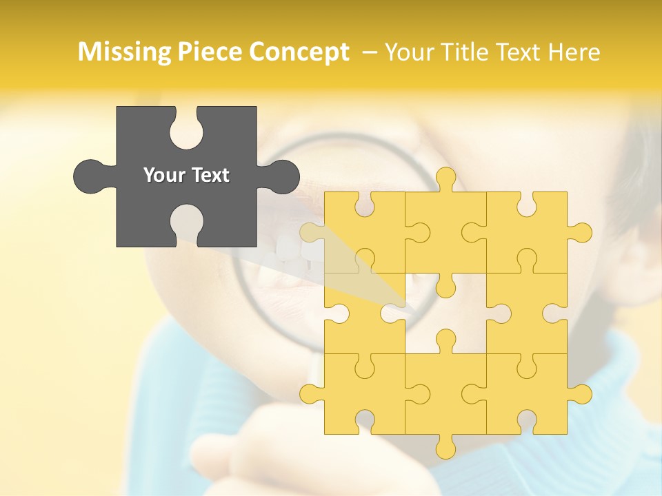 Childhood Closeup Teething PowerPoint Template