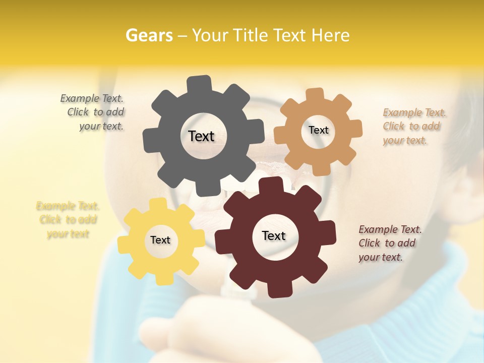 Childhood Closeup Teething PowerPoint Template