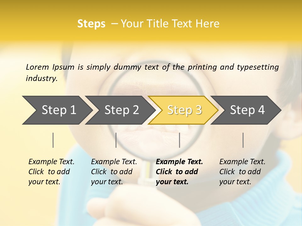 Childhood Closeup Teething PowerPoint Template