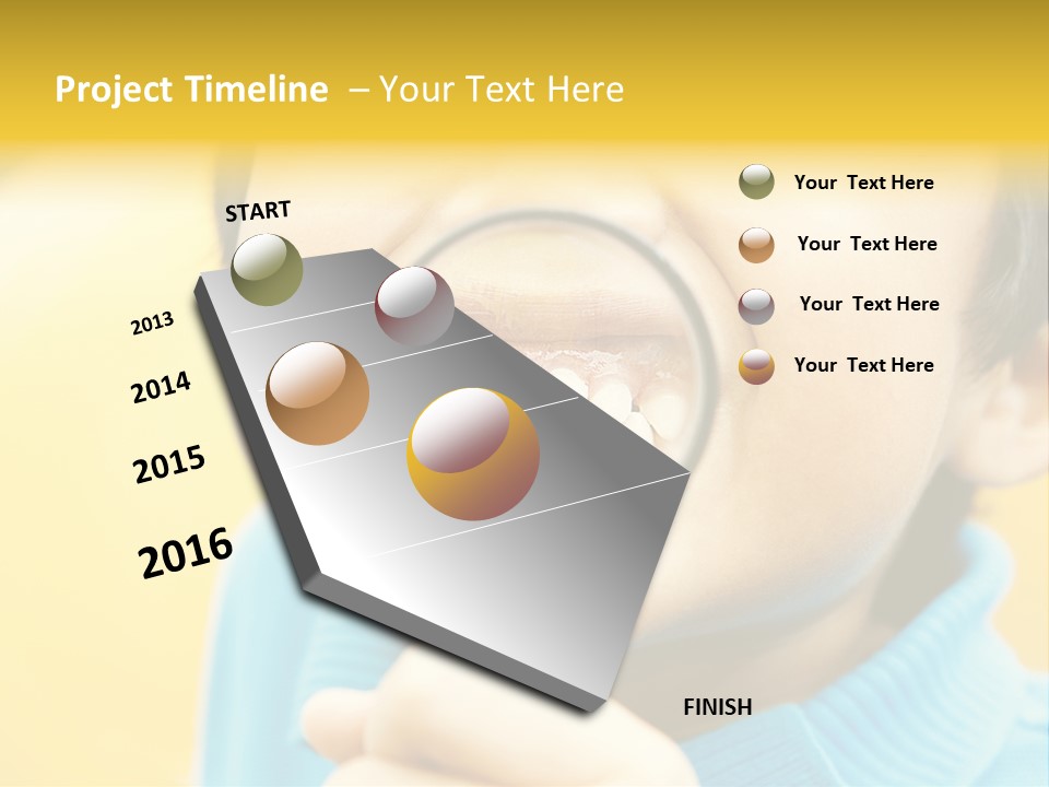 Childhood Closeup Teething PowerPoint Template
