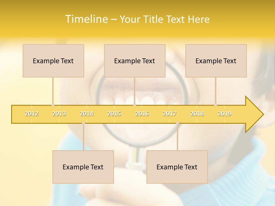 Childhood Closeup Teething PowerPoint Template