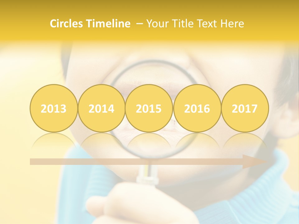 Childhood Closeup Teething PowerPoint Template