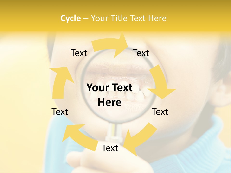 Childhood Closeup Teething PowerPoint Template