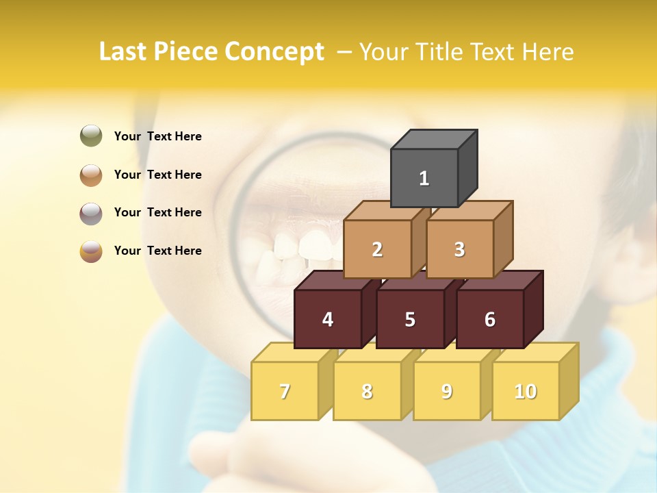 Childhood Closeup Teething PowerPoint Template