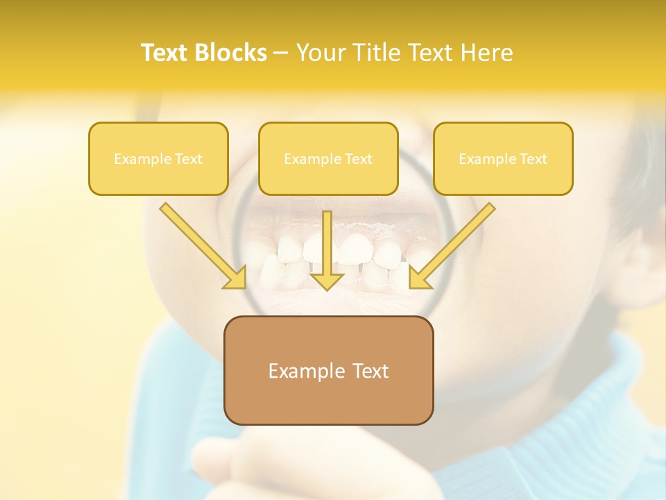 Childhood Closeup Teething PowerPoint Template