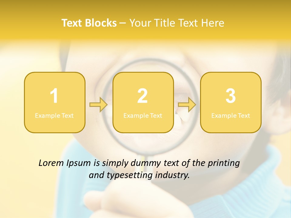 Childhood Closeup Teething PowerPoint Template