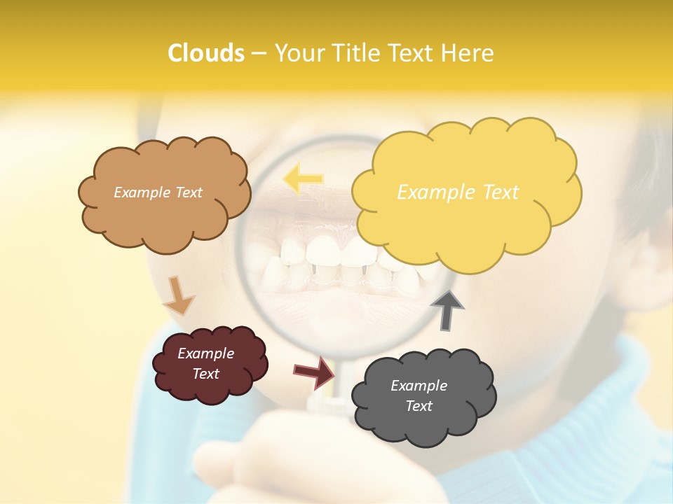 Childhood Closeup Teething PowerPoint Template