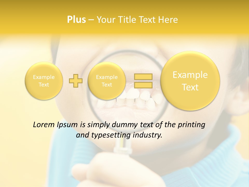 Childhood Closeup Teething PowerPoint Template