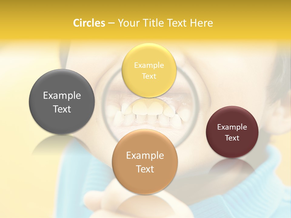 Childhood Closeup Teething PowerPoint Template