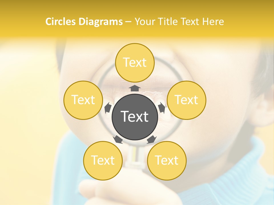 Childhood Closeup Teething PowerPoint Template