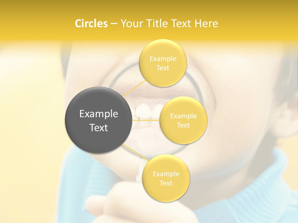 Childhood Closeup Teething PowerPoint Template