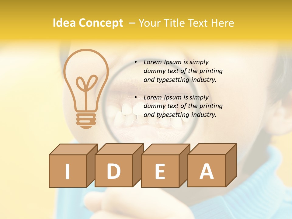 Childhood Closeup Teething PowerPoint Template