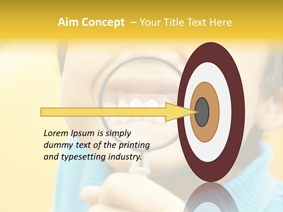 Childhood Closeup Teething PowerPoint Template