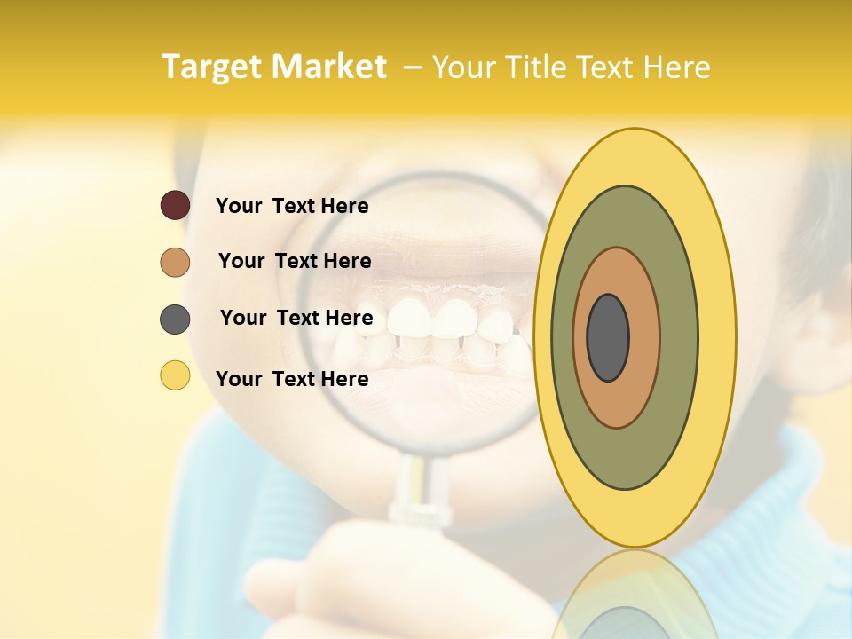 Childhood Closeup Teething PowerPoint Template