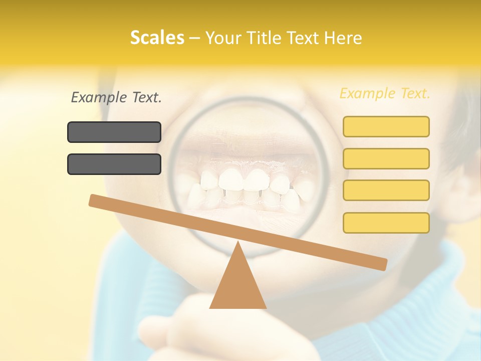 Childhood Closeup Teething PowerPoint Template