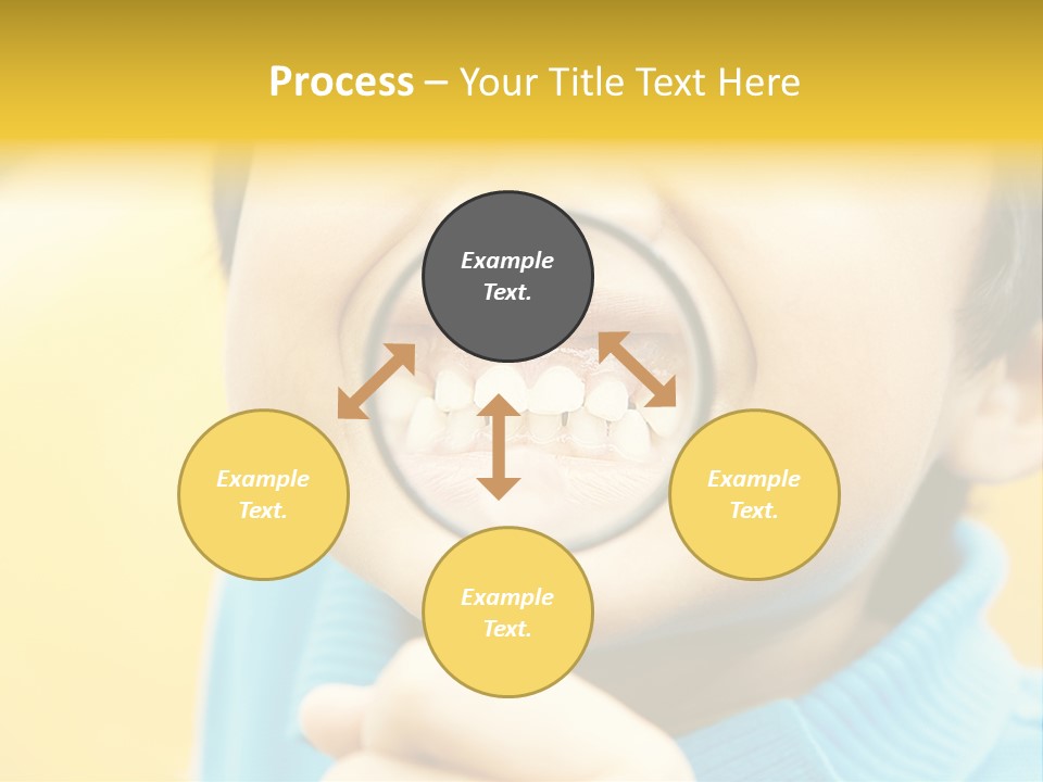 Childhood Closeup Teething PowerPoint Template