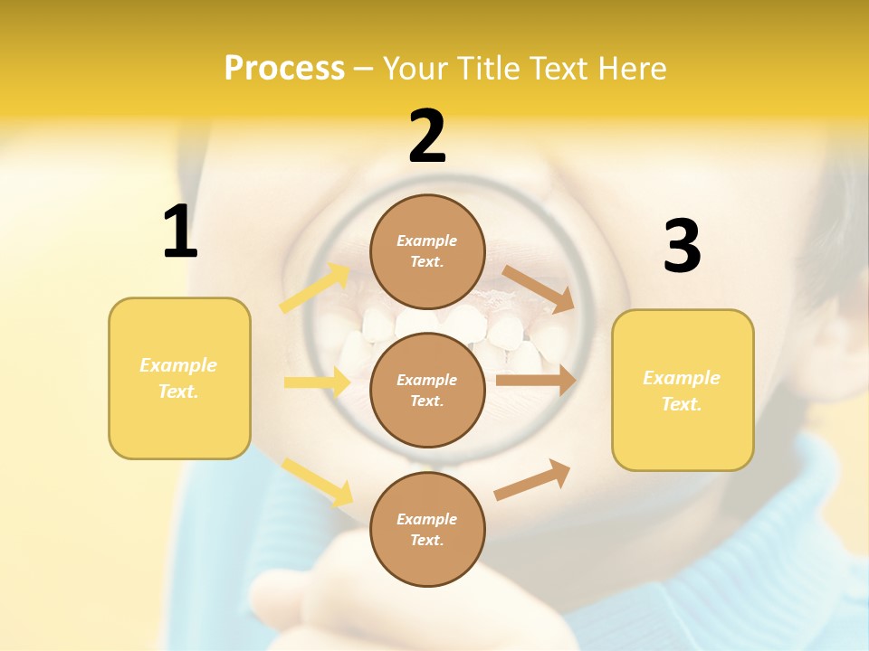 Childhood Closeup Teething PowerPoint Template