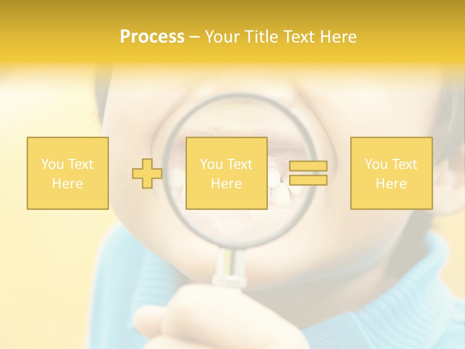 Childhood Closeup Teething PowerPoint Template