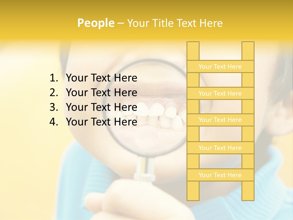 Childhood Closeup Teething PowerPoint Template