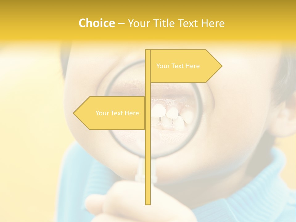 Childhood Closeup Teething PowerPoint Template