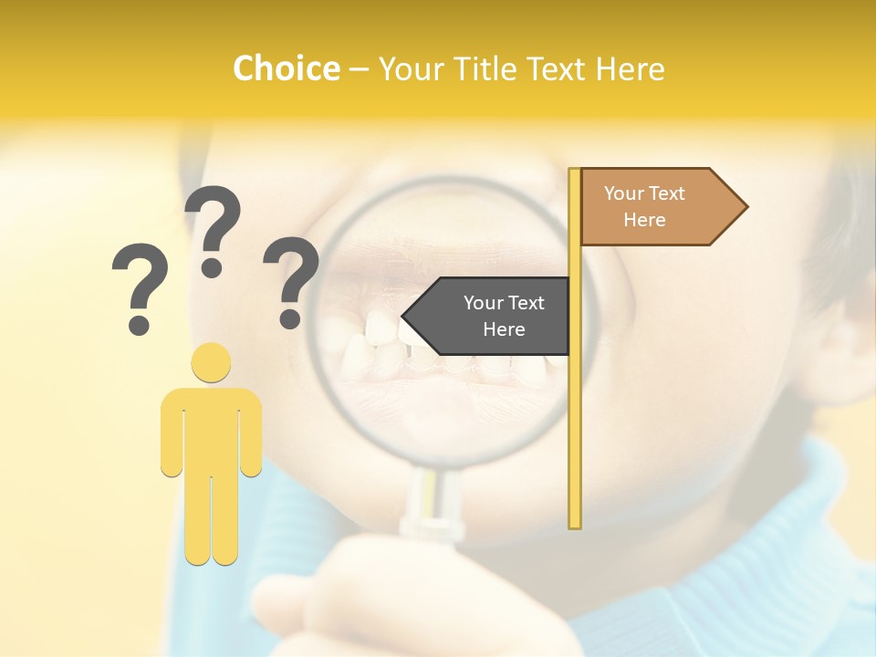 Childhood Closeup Teething PowerPoint Template