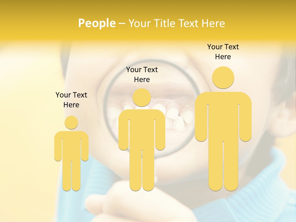 Childhood Closeup Teething PowerPoint Template