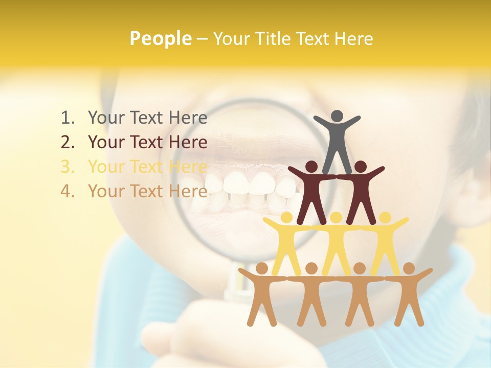 Childhood Closeup Teething PowerPoint Template