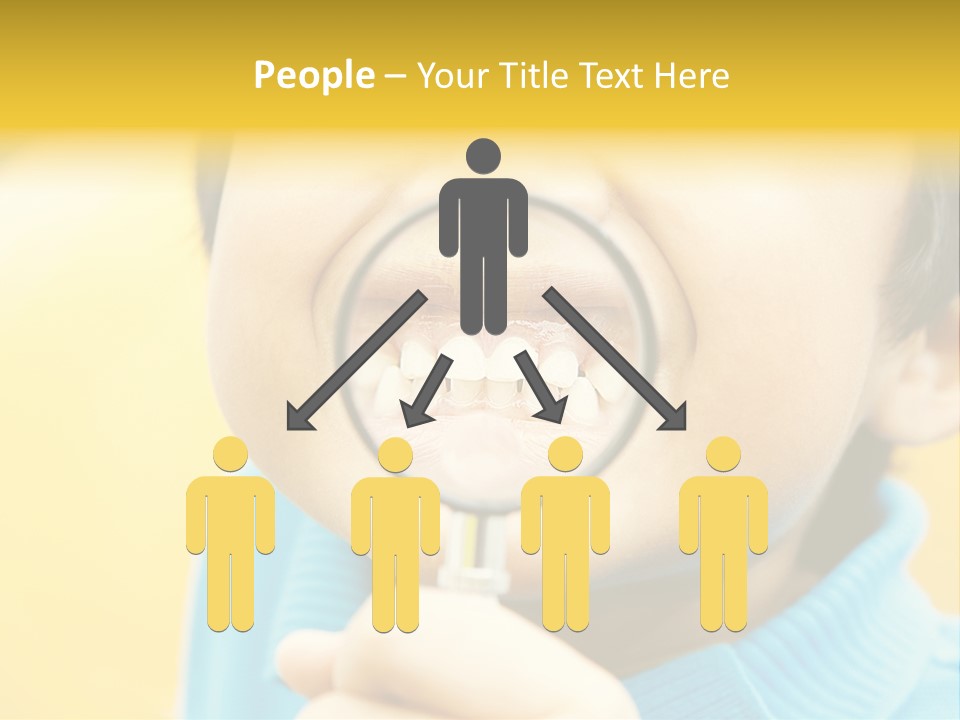 Childhood Closeup Teething PowerPoint Template