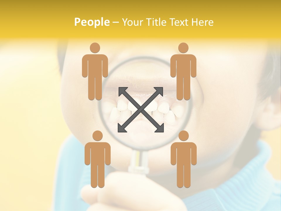 Childhood Closeup Teething PowerPoint Template