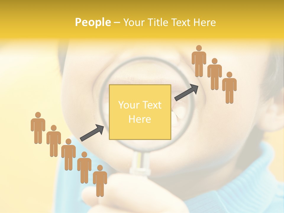 Childhood Closeup Teething PowerPoint Template