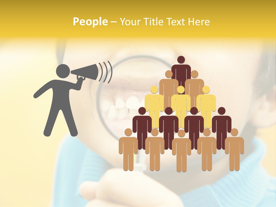 Childhood Closeup Teething PowerPoint Template