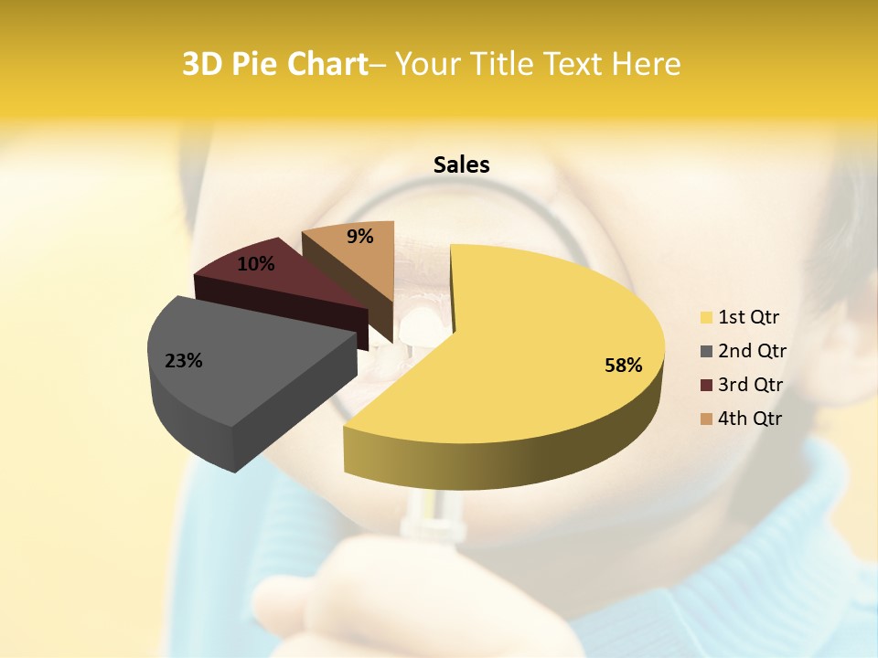 Childhood Closeup Teething PowerPoint Template