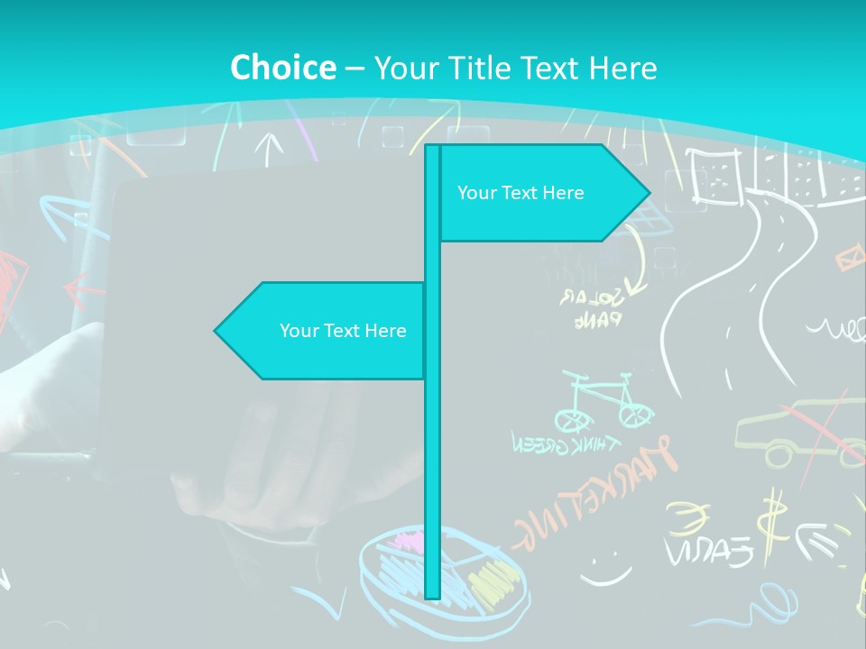 Data Drawing Green PowerPoint Template