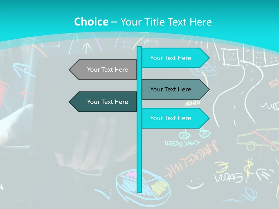 Data Drawing Green PowerPoint Template