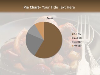 A Plate Of Food With A Fork And Knife PowerPoint Template