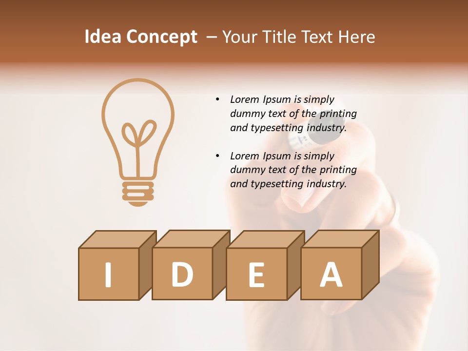 Black Light White PowerPoint Template