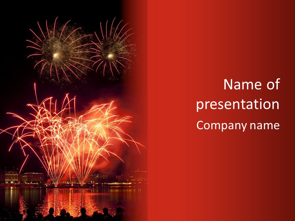 Binnenalster Golden Red PowerPoint Template