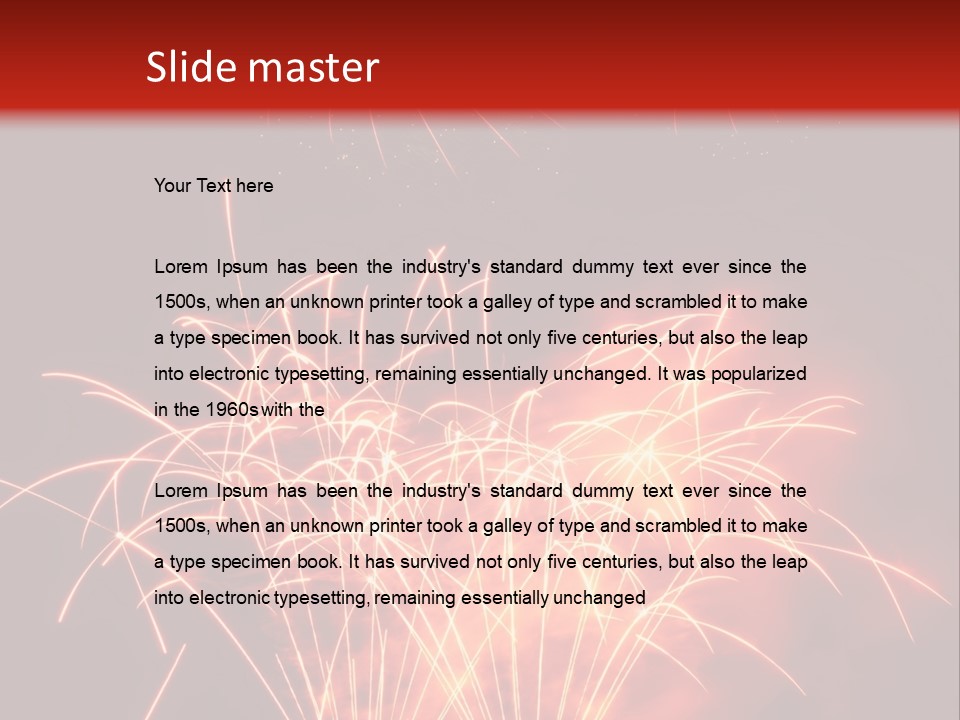 Binnenalster Golden Red PowerPoint Template