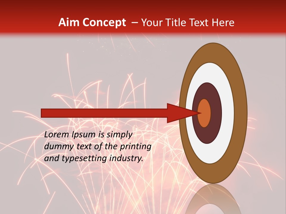 Binnenalster Golden Red PowerPoint Template