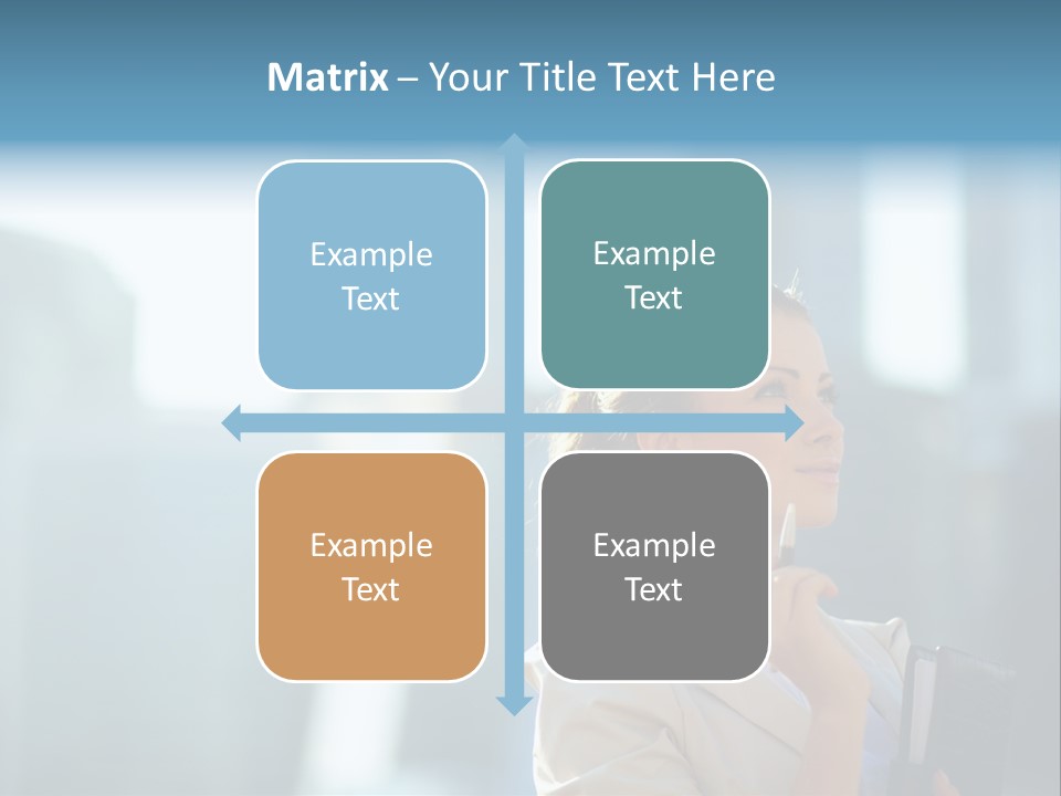 A Woman Smoking A Cigarette In A City PowerPoint Template