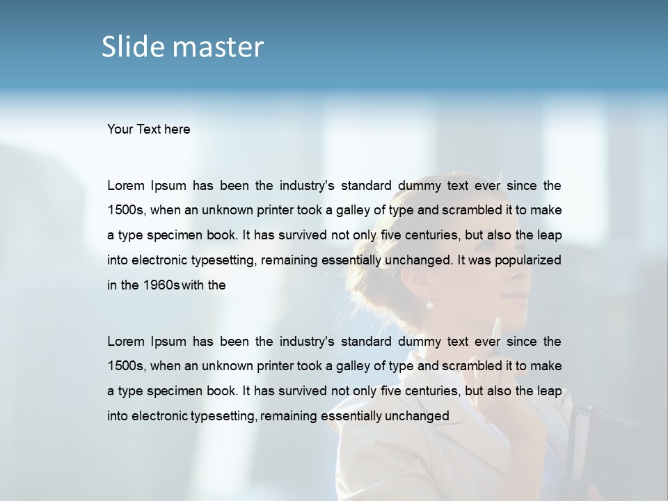 A Woman Smoking A Cigarette In A City PowerPoint Template