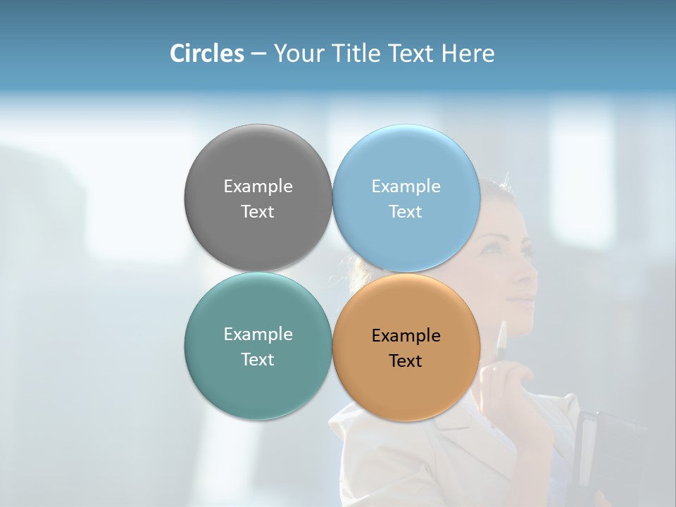 A Woman Smoking A Cigarette In A City PowerPoint Template