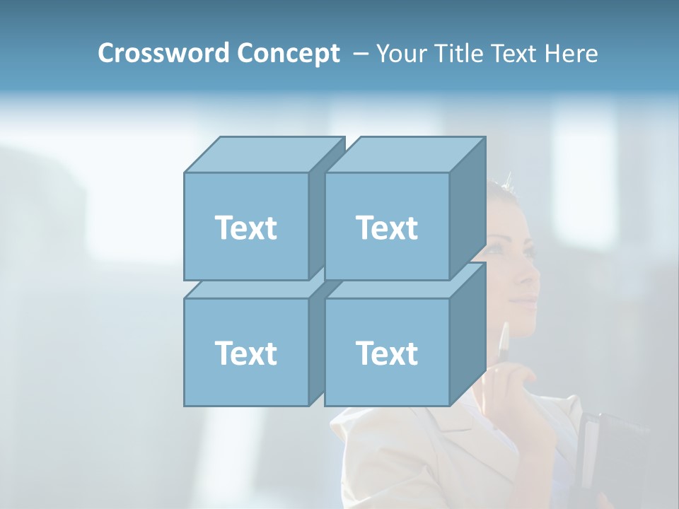 A Woman Smoking A Cigarette In A City PowerPoint Template