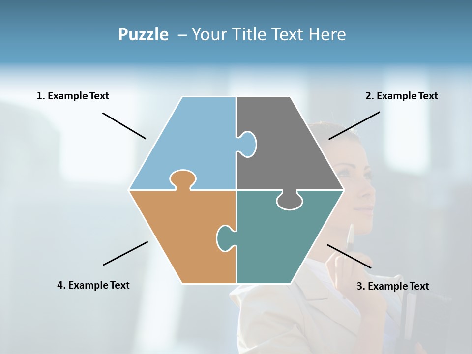 A Woman Smoking A Cigarette In A City PowerPoint Template