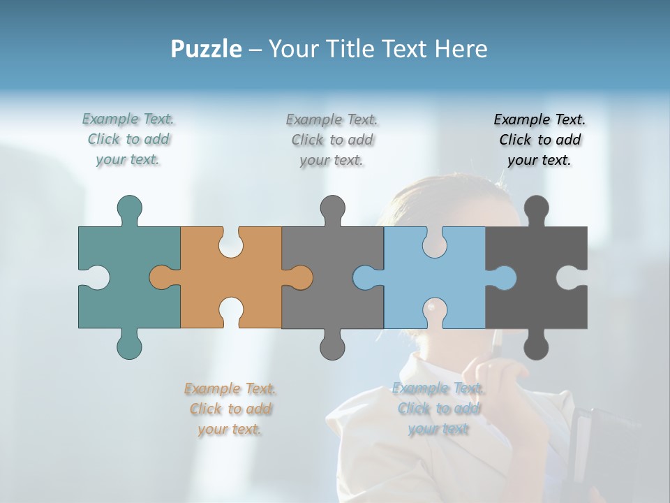 A Woman Smoking A Cigarette In A City PowerPoint Template