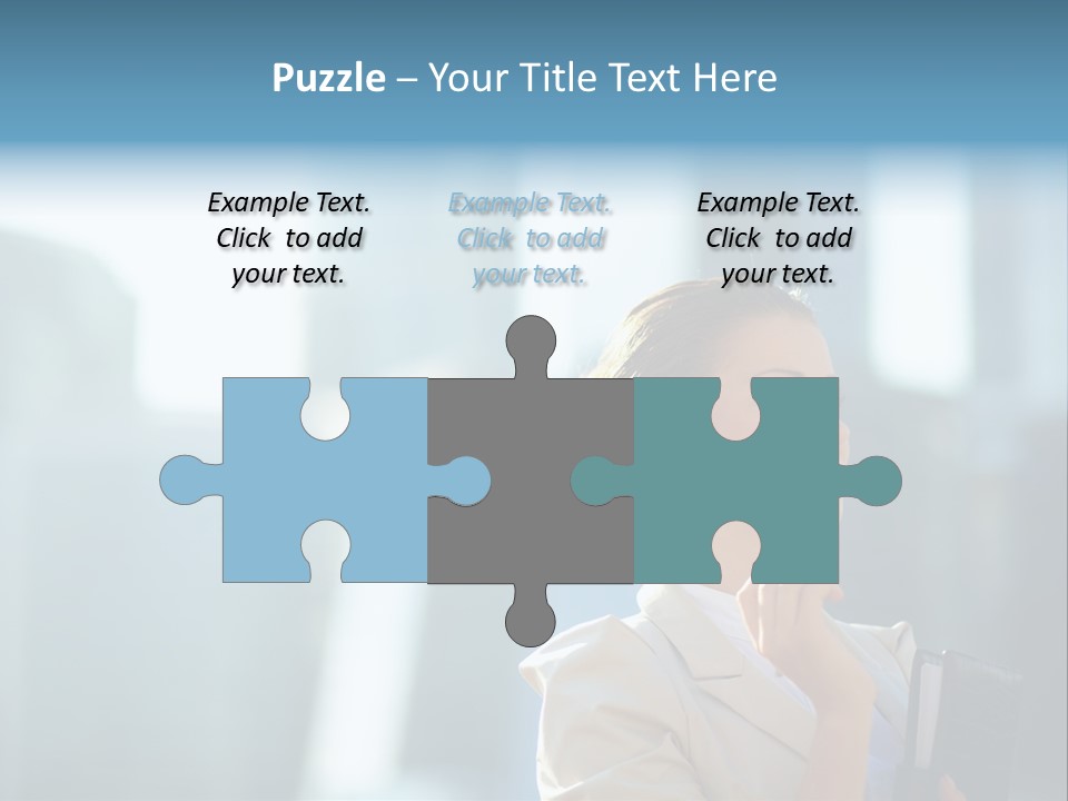 A Woman Smoking A Cigarette In A City PowerPoint Template