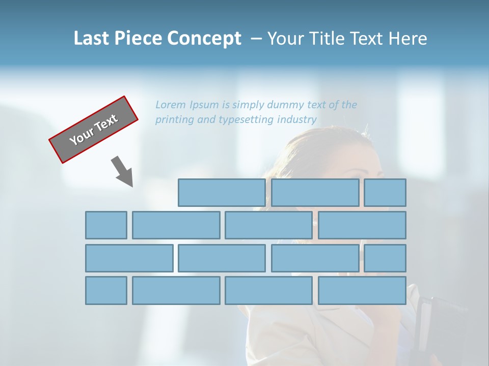 A Woman Smoking A Cigarette In A City PowerPoint Template