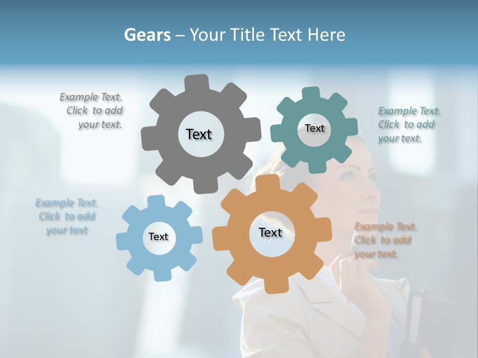 A Woman Smoking A Cigarette In A City PowerPoint Template